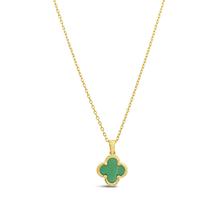 Clover Pendant-Green Onyx