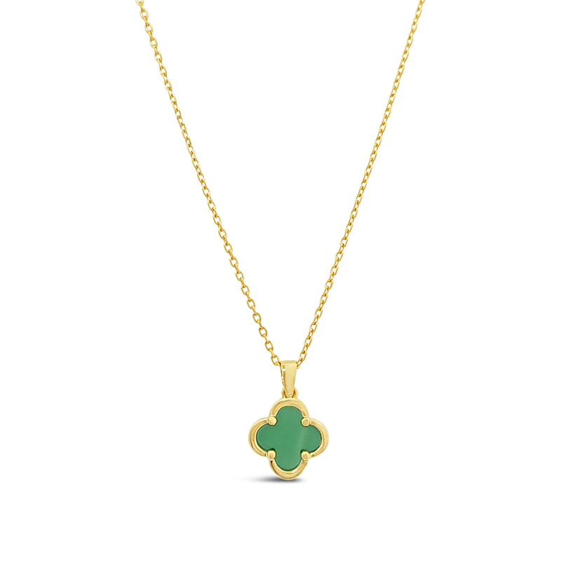 Clover Pendant-Green Onyx