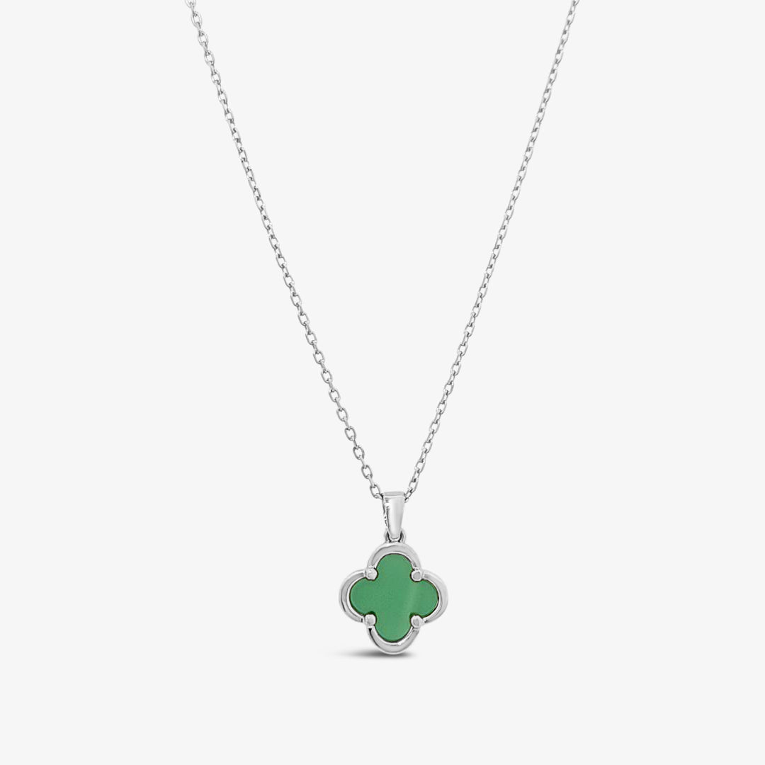 Clover Pendant-Green Onyx