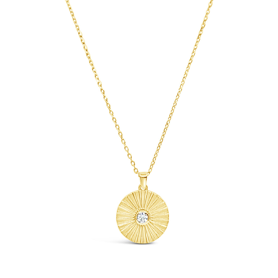 Medallion Pendant-White CZ