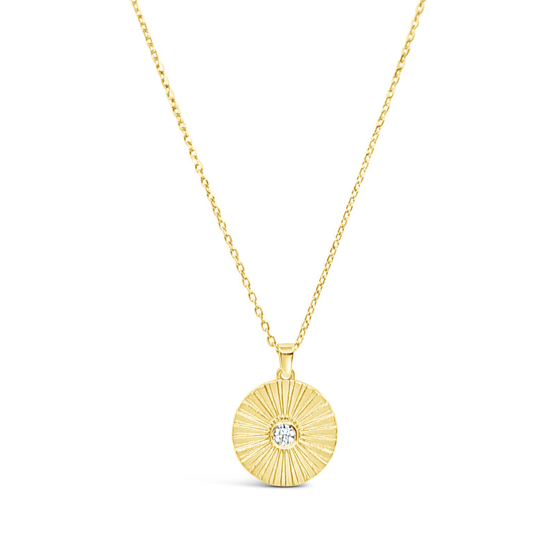 Medallion Pendant-White CZ