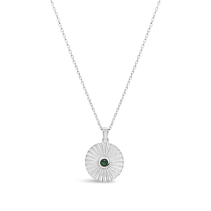 Medallion Pendant-Emerald CZ