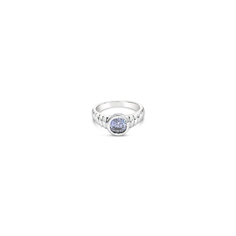 Bague à pierre ronde