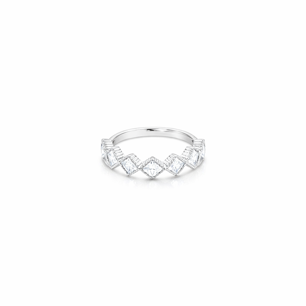 Princess Cut CZ Band