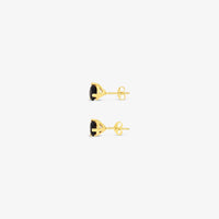 Three Prong Martini 1.00 CTW Black Studs - 10K Gold