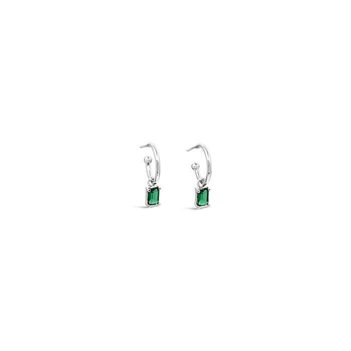 Emerald CZ 10mm Hoop Set