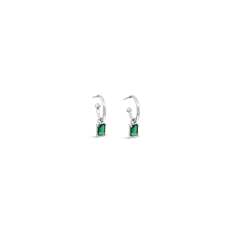 Emerald CZ 10mm Hoop Set