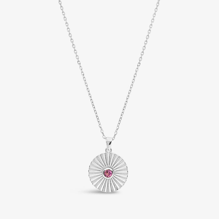 Medallion Pendant-Pink CZ