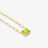 Paperclip Chain with Colored Stone-Apple Green