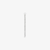 Boucle d'oreille bâton simple cz blanc 