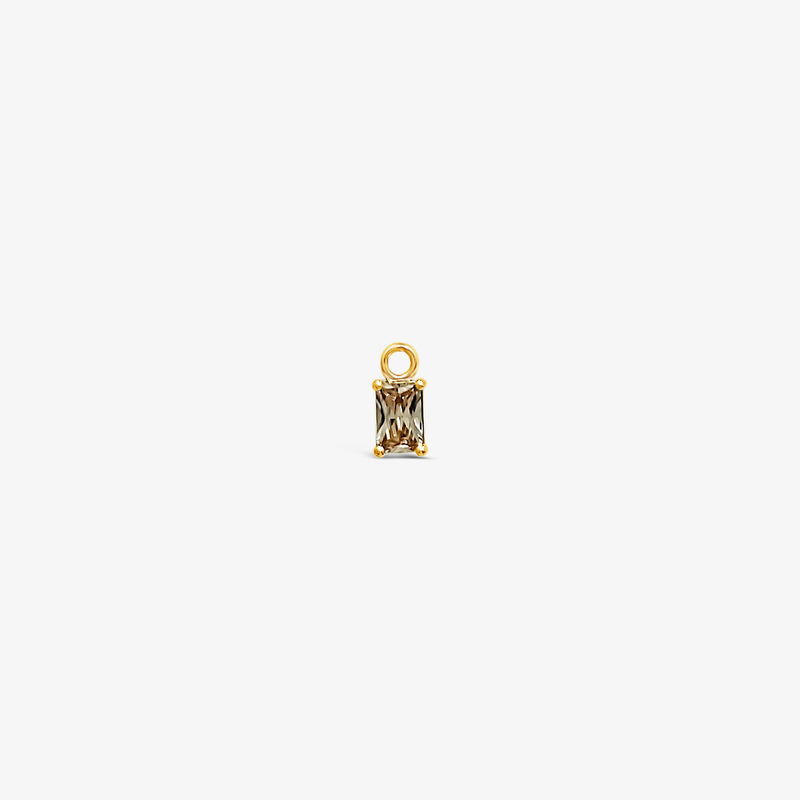 Single Earring Stone Charm-Champagne