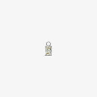 Single Earring Stone Charm-White