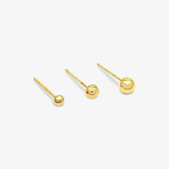 Ball Stud Earrings 3mm