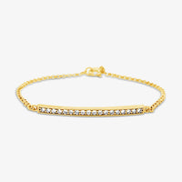 CZ Curved Bar Bracelet