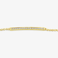 CZ Curved Bar Bracelet