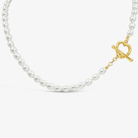 Heart Toggle Clasp with Freshwater Pearls Necklace