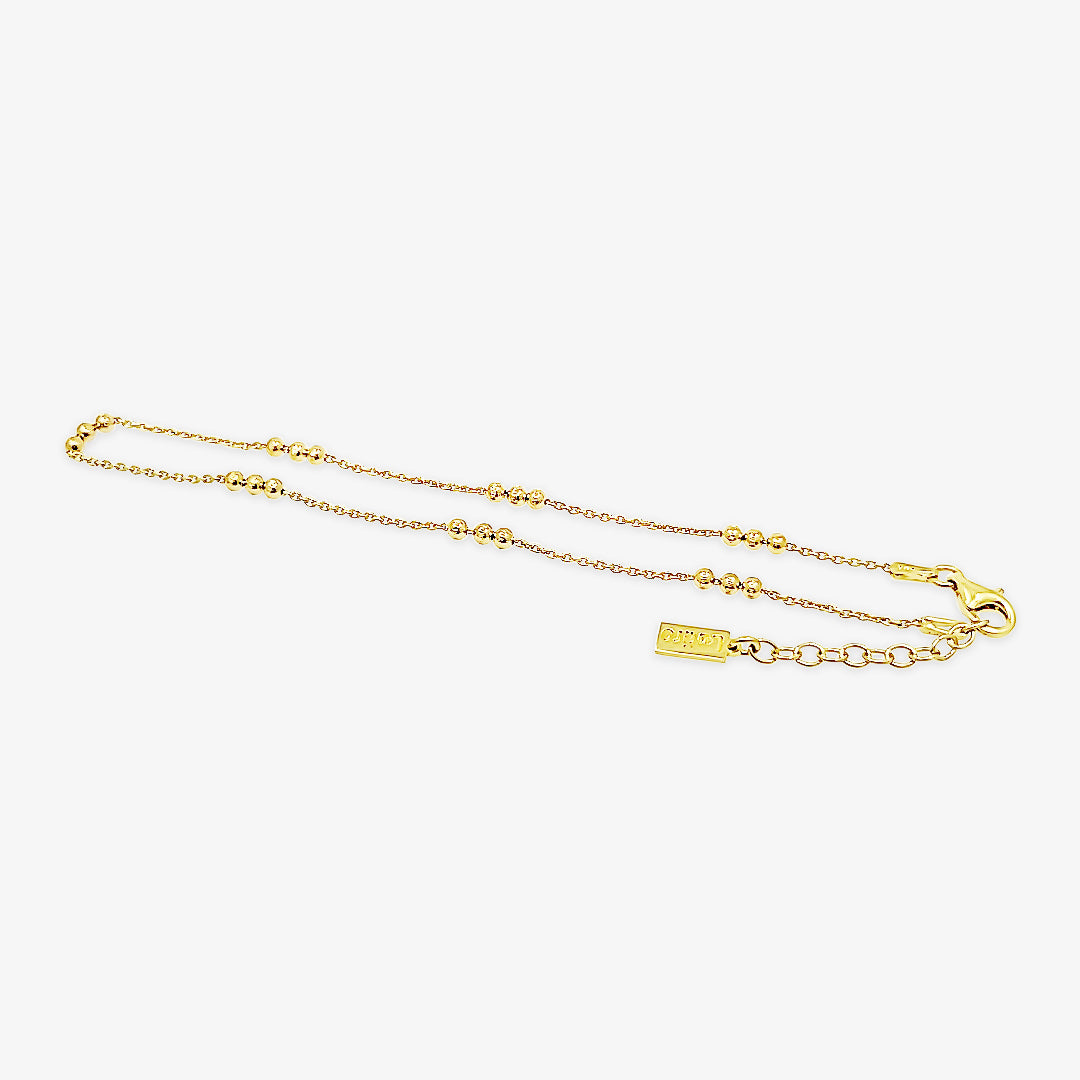 Diamond Cut Ball Bead Anklet