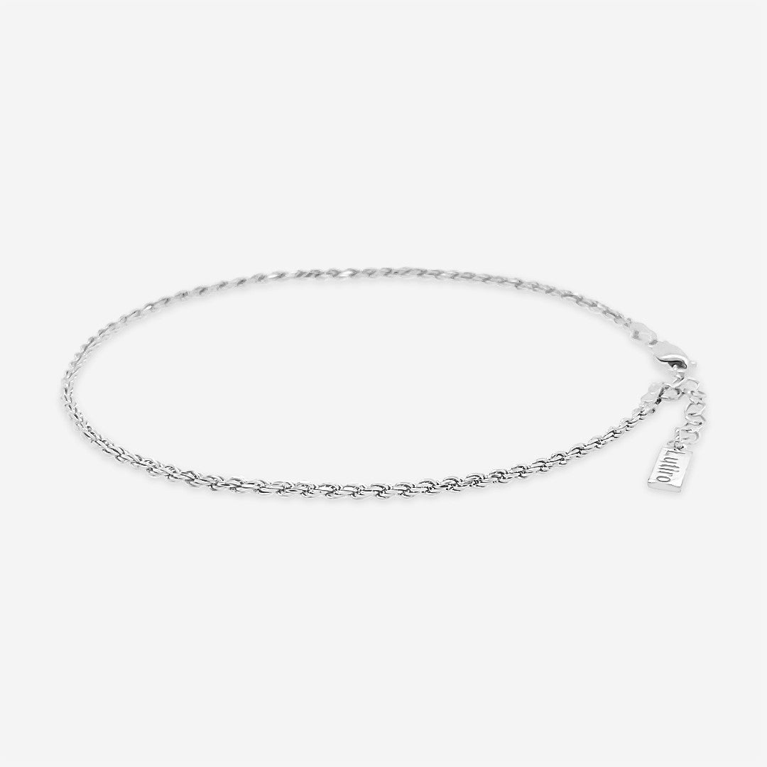 Diamond Cut Rope Chain Anklet