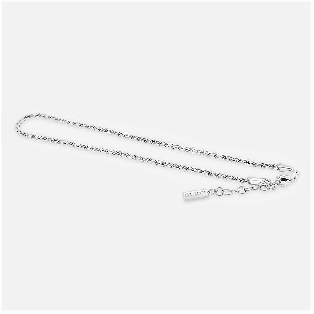 Diamond Cut Rope Chain Anklet