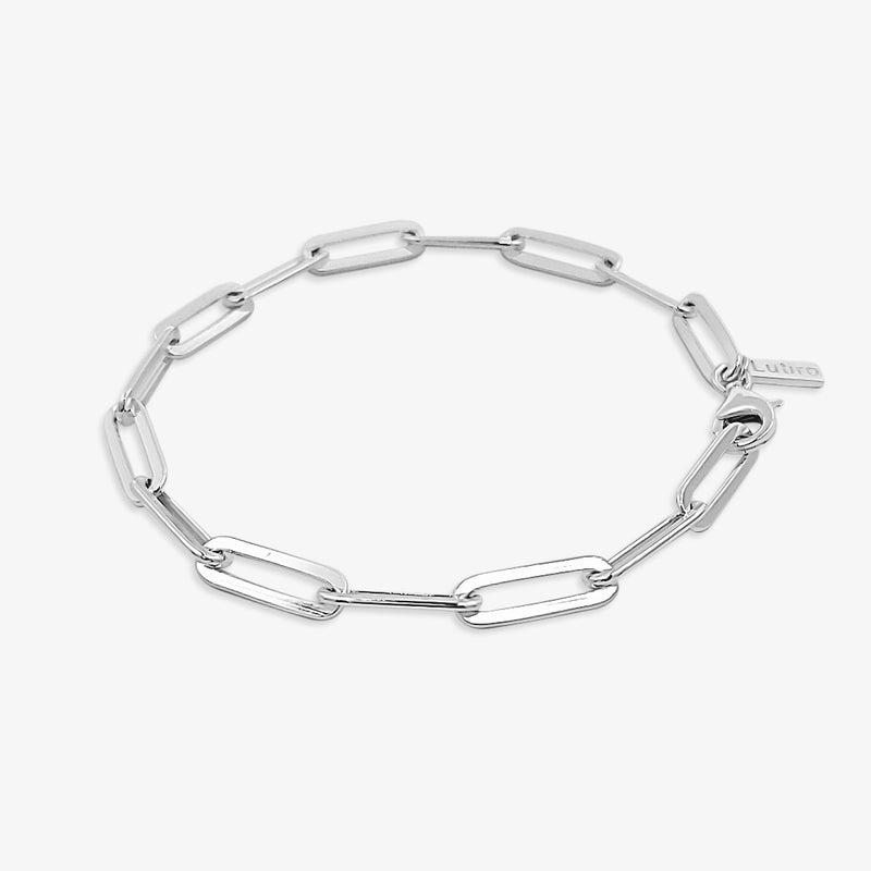 Flat Paperclip Chain Bracelet