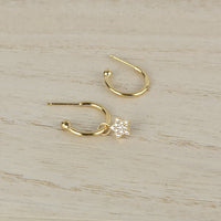 Single Earring Star CZ Charm