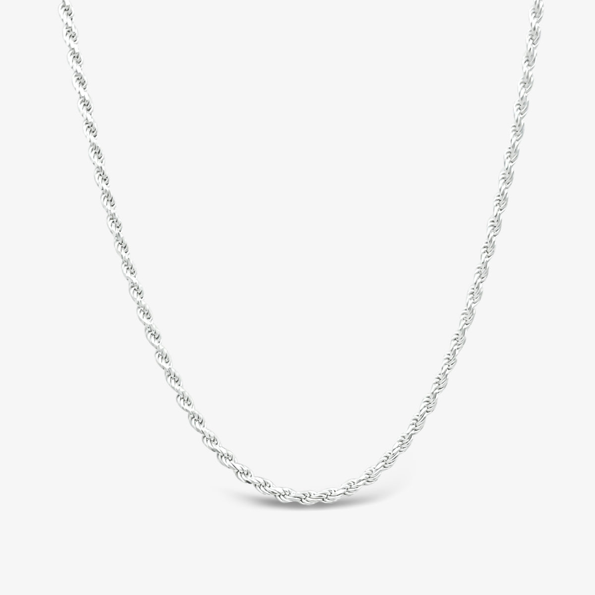 Diamond Cut Rope Chain Necklace