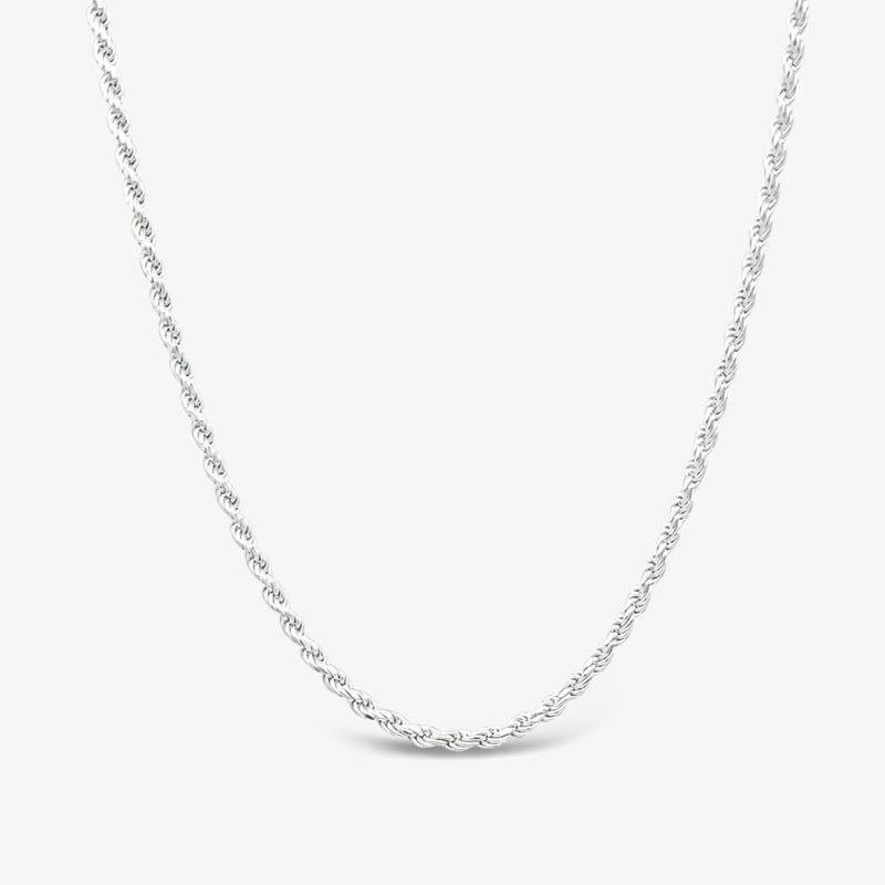 Diamond Cut Rope Chain Necklace