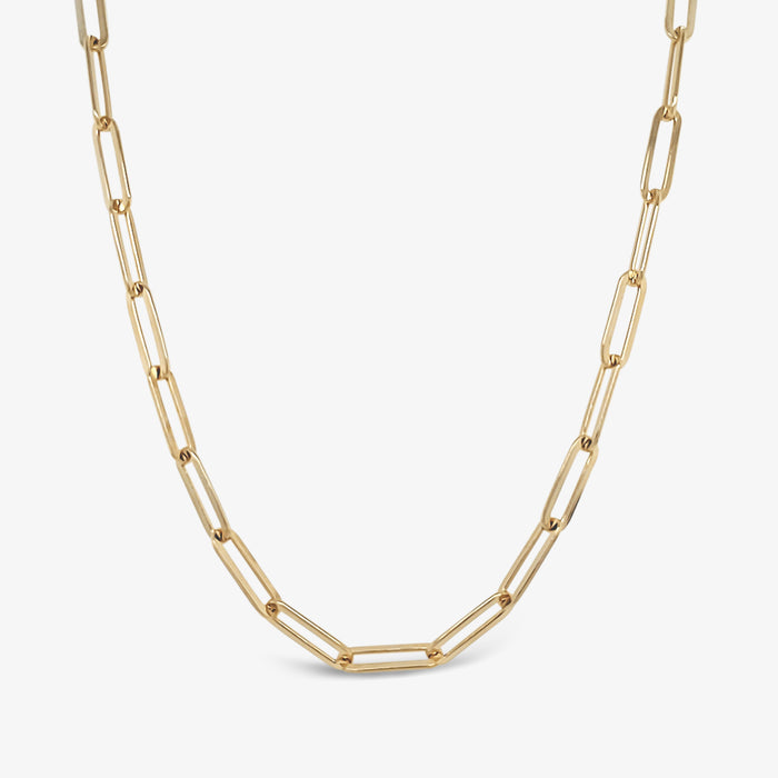 Collier chaîne trombone plat