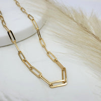 Flat Paperclip Chain Necklace