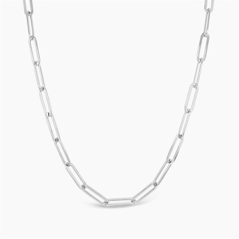Flat Paperclip Chain Necklace