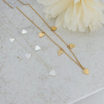 Five Dangling Hearts Necklace