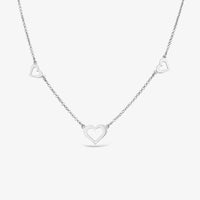 Three Open Hearts Necklace