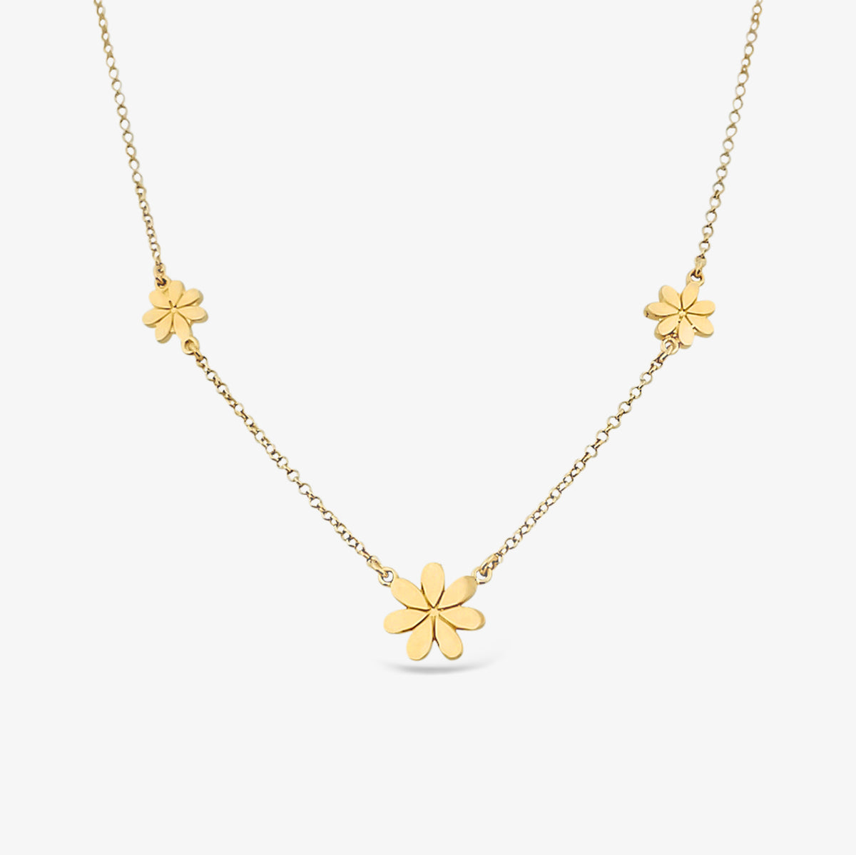 Three Daisey Flower Necklace