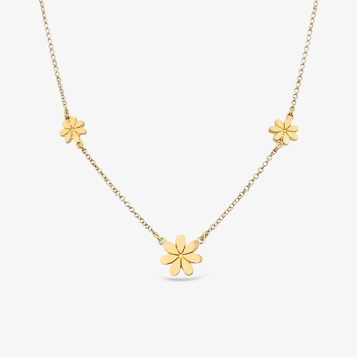 Three Daisey Flower Necklace