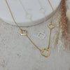 Three Open  Four Clover Necklace