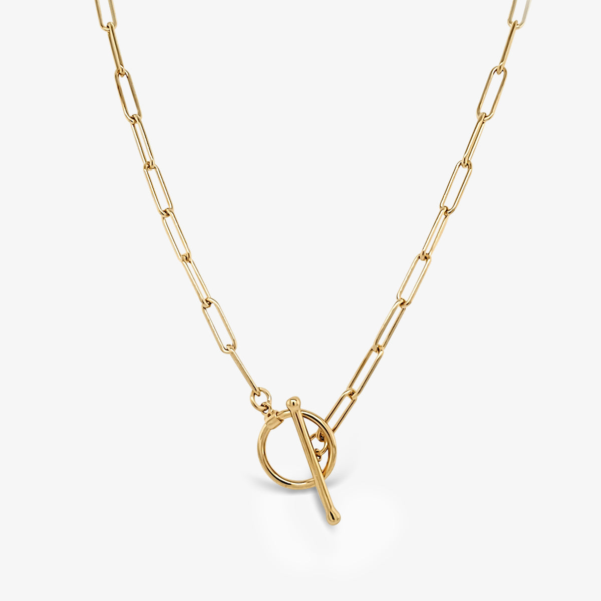 Collier chaîne trombone fermoire à bascule