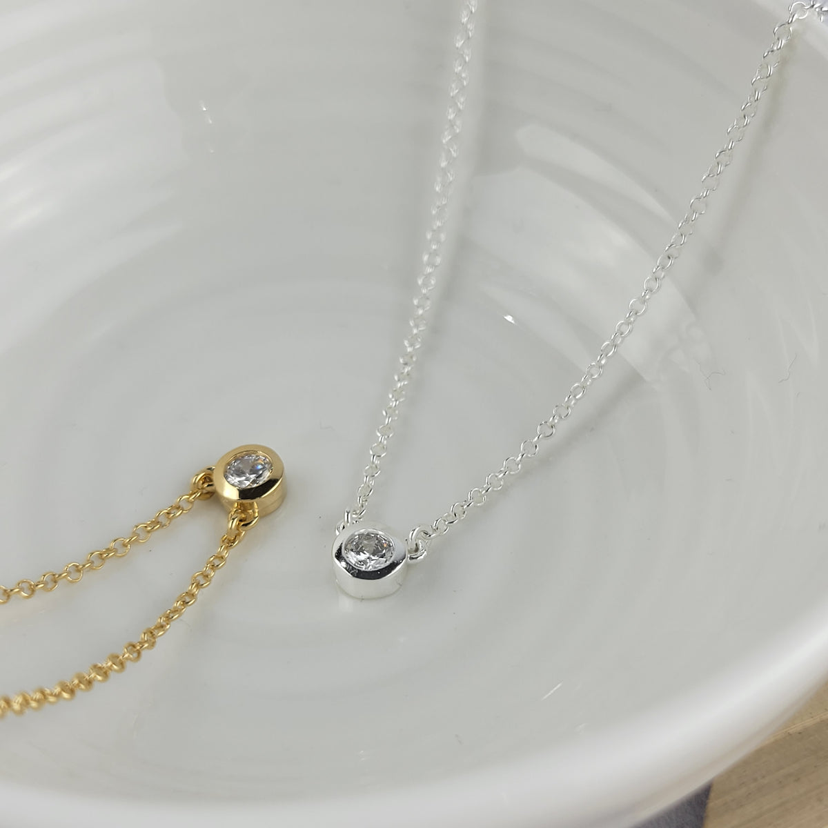 Bezel CZ Pendant