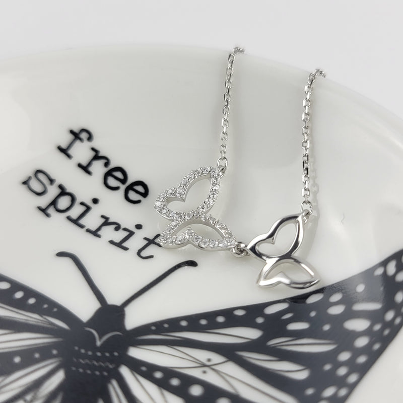 Double Butterfly Necklace