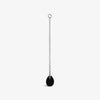 Single Briolette CZ Drop Earring-Black