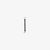 Single Earring Black CZ Charm Stick